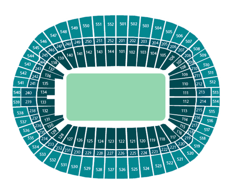 Seating plan and map of Wembley Stadium (London) 